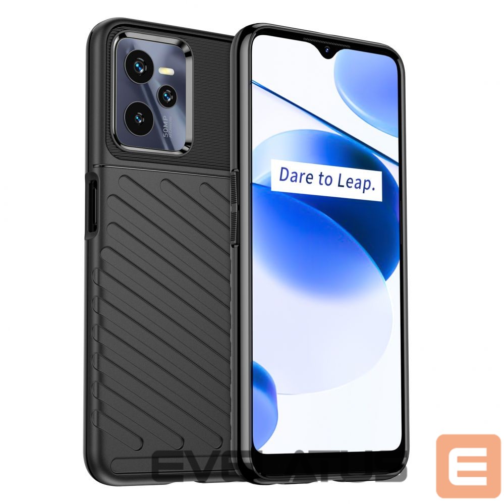 Чехол на заднюю панель Hurtel Thunder Case case for Realme C35 silicone armor case black