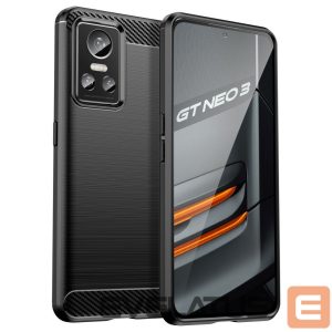 Чехол на заднюю панель Hurtel  Carbon Case case for Realme GT Neo 3 flexible silicone carbon cover black 