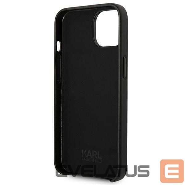 Чехол на заднюю панель Karl Lagerfeld Karl Lagerfeld Leather Perforated Logo Case for iPhone 14 Plus - Black