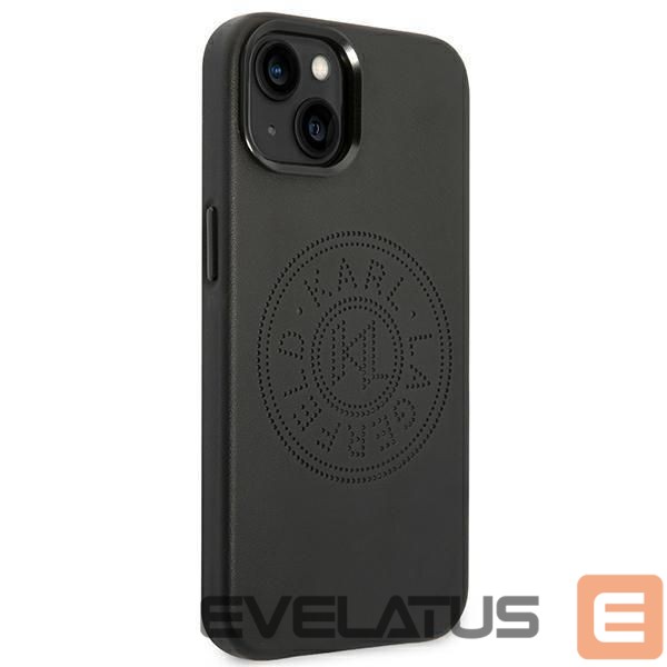 Чехол на заднюю панель Karl Lagerfeld Karl Lagerfeld Leather Perforated Logo Case for iPhone 14 Plus - Black