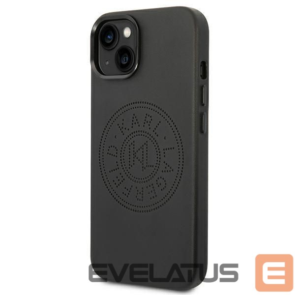 Чехол на заднюю панель Karl Lagerfeld Karl Lagerfeld Leather Perforated Logo Case for iPhone 14 Plus - Black
