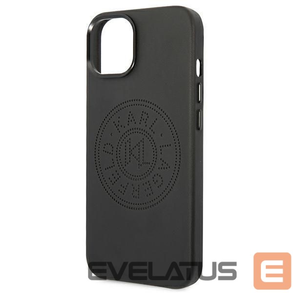 Чехол на заднюю панель Karl Lagerfeld Karl Lagerfeld Leather Perforated Logo Case for iPhone 14 Plus - Black