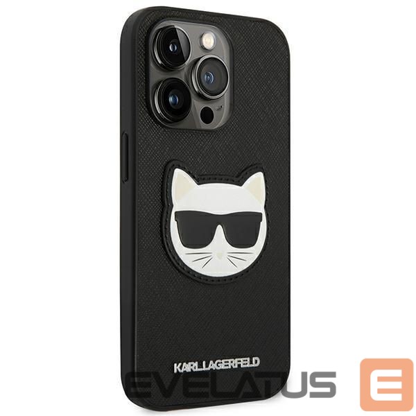 Чехол на заднюю панель Karl Lagerfeld Karl Lagerfeld KLHCP14XSAPCHK iPhone 14 Pro Max 6,7" hardcase czarny/black Saffiano Choupette Head Patch