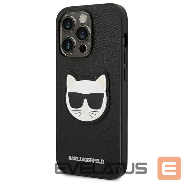 Чехол на заднюю панель Karl Lagerfeld Karl Lagerfeld KLHCP14XSAPCHK iPhone 14 Pro Max 6,7" hardcase czarny/black Saffiano Choupette Head Patch