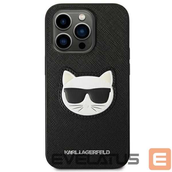 Чехол на заднюю панель Karl Lagerfeld Karl Lagerfeld KLHCP14XSAPCHK iPhone 14 Pro Max 6,7" hardcase czarny/black Saffiano Choupette Head Patch