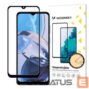 Защитное стекло Wozinsky  Wozinsky Full Glue tempered glass Motorola Moto E22i / E22 full screen with frame black (case friendly) 