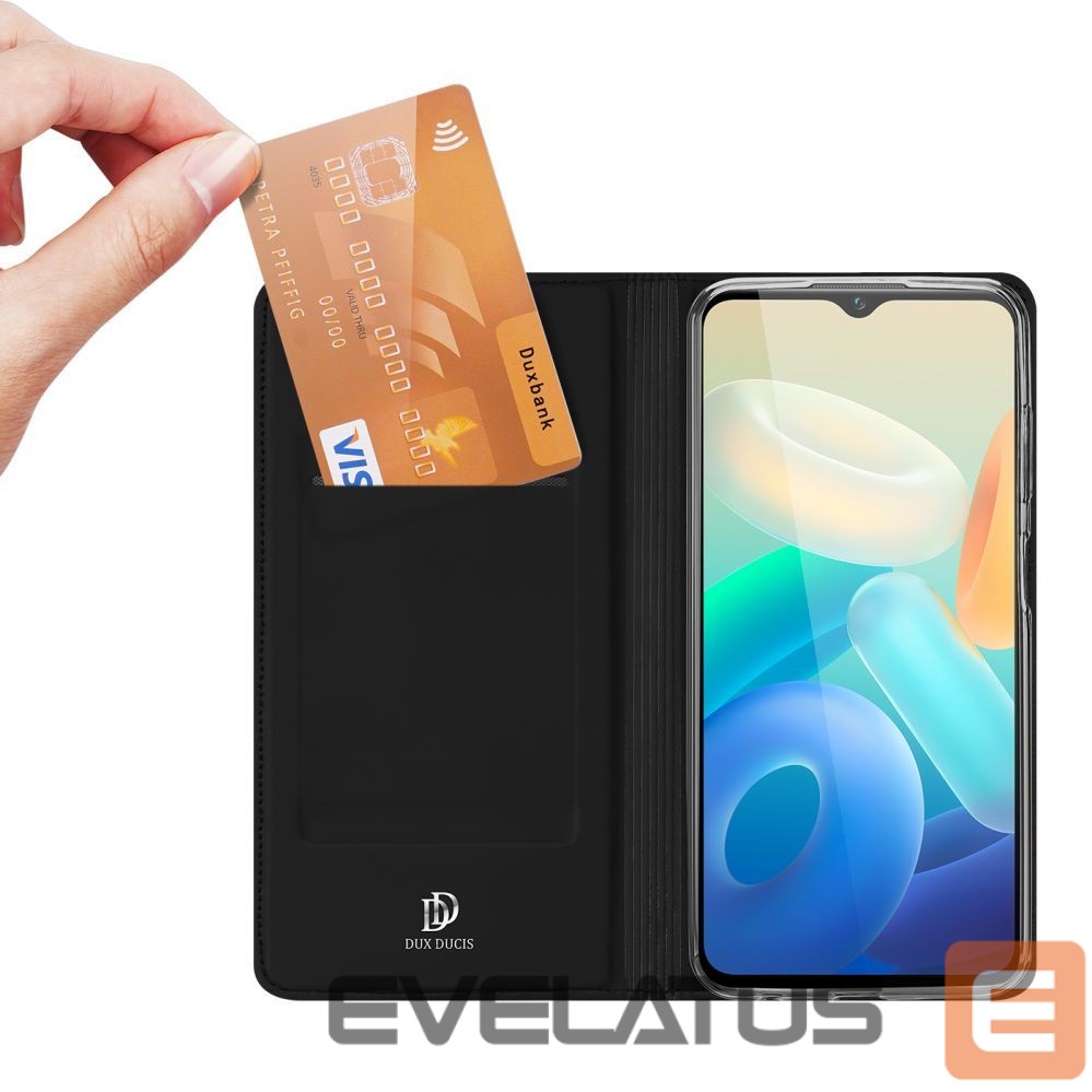 Чехол на заднюю панель Dux Ducis Dux Ducis Skin Pro case Vivo Y16 / Y02s wallet holster cover with flap black