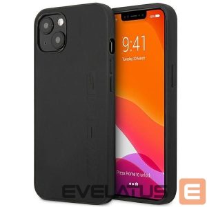 Чехол на заднюю панель Mercedes-Benz  AMG AMHCP14MDOLBK iPhone 14 Plus 6.7 "black / black hardcase Leather Hot Stamped 