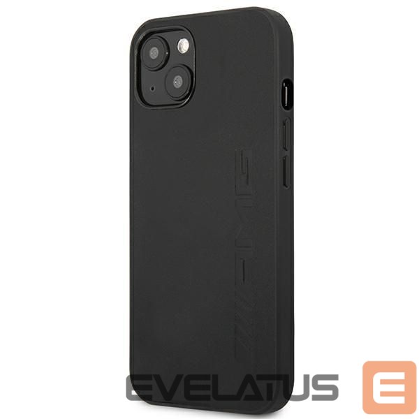 Чехол на заднюю панель Mercedes-Benz AMG AMHCP14MDOLBK iPhone 14 Plus 6.7 "black / black hardcase Leather Hot Stamped