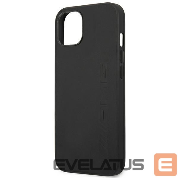 Чехол на заднюю панель Mercedes-Benz AMG AMHCP14MDOLBK iPhone 14 Plus 6.7 "black / black hardcase Leather Hot Stamped