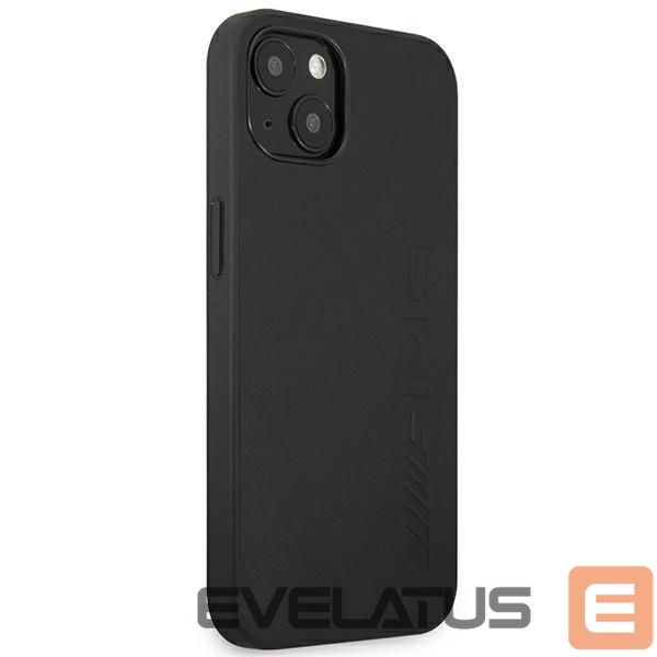 Чехол на заднюю панель Mercedes-Benz AMG AMHCP14MDOLBK iPhone 14 Plus 6.7 "black / black hardcase Leather Hot Stamped