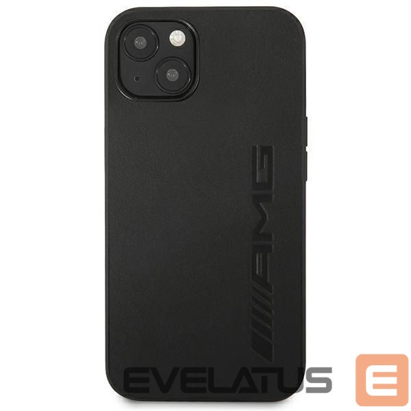 Чехол на заднюю панель Mercedes-Benz AMG AMHCP14MDOLBK iPhone 14 Plus 6.7 "black / black hardcase Leather Hot Stamped