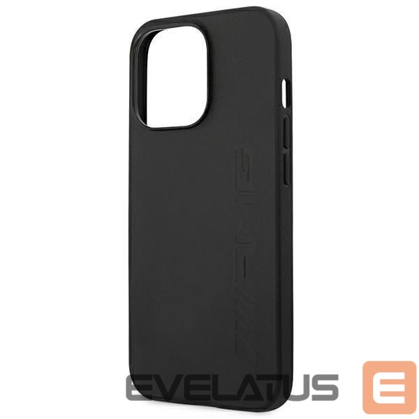 Чехол на заднюю панель Mercedes-Benz AMG AMHCP14XDOLBK iPhone 14 Pro Max 6.7 "black / black hardcase Leather Hot Stamped