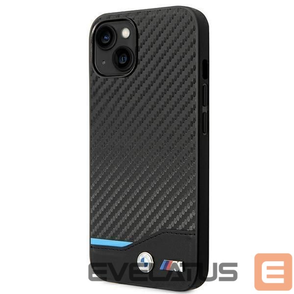 Чехол на заднюю панель BMW Case BMW BMHCP14M22NBCK iPhone 14 Plus 6.7 "black / black Leather Carbon
