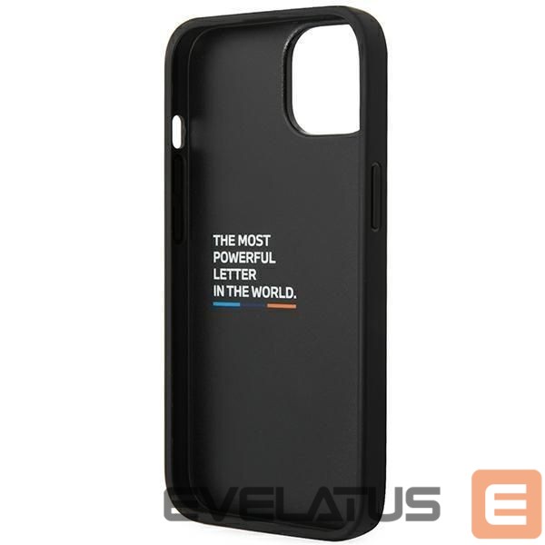Чехол на заднюю панель BMW Case BMW BMHCP14M22NBCK iPhone 14 Plus 6.7 "black / black Leather Carbon