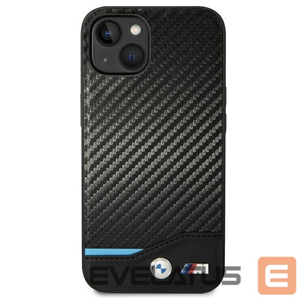 Чехол на заднюю панель BMW Case BMW BMHCP14M22NBCK iPhone 14 Plus 6.7 "black / black Leather Carbon