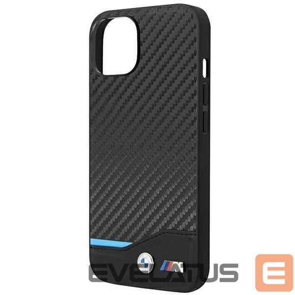 Чехол на заднюю панель BMW Case BMW BMHCP14M22NBCK iPhone 14 Plus 6.7 "black / black Leather Carbon