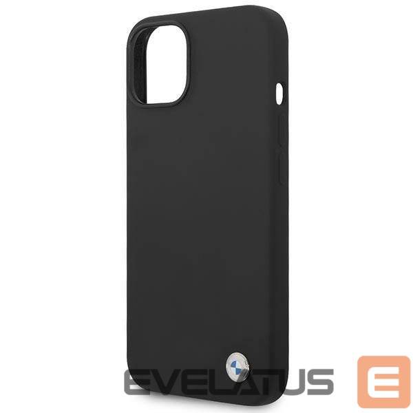 Чехол на заднюю панель BMW Case BMW BMHCP14MSILBK iPhone 14 Plus 6.7" black/black Silicone Metal Logo
