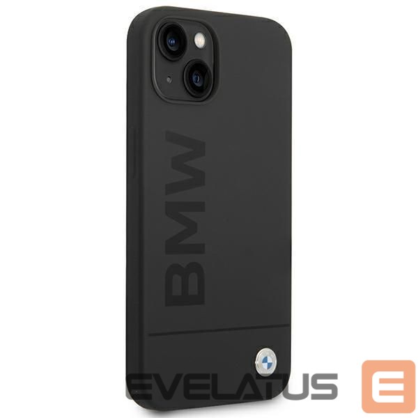 Чехол на заднюю панель BMW Case BMW BMHMP14MSLBLBK iPhone 14 Plus 6.7 "black / black hardcase Silicone Signature Logo Magsafe