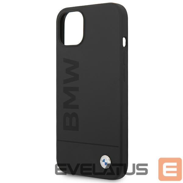 Чехол на заднюю панель BMW Case BMW BMHMP14MSLBLBK iPhone 14 Plus 6.7 "black / black hardcase Silicone Signature Logo Magsafe