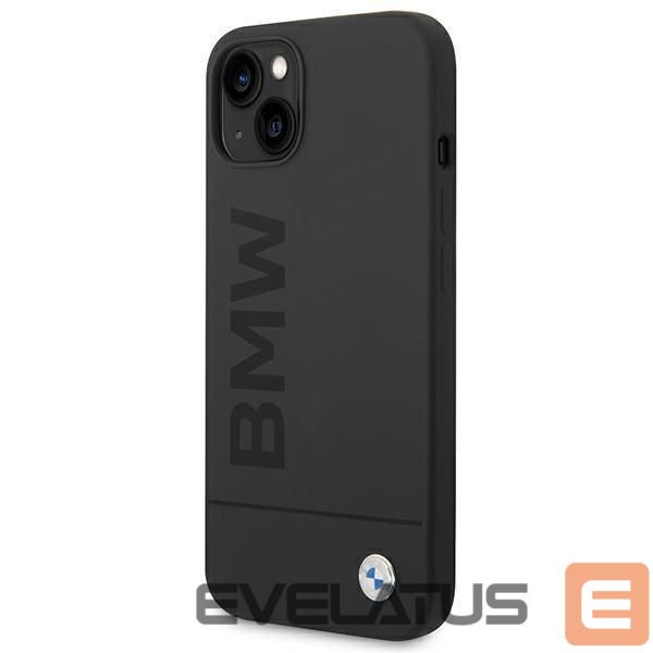 Чехол на заднюю панель BMW Case BMW BMHMP14MSLBLBK iPhone 14 Plus 6.7 "black / black hardcase Silicone Signature Logo Magsafe