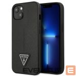 Чехол на заднюю панель Guess  Guess GUHCP13SPSATLK iPhone 13 mini 5,4 "black / black hardcase SaffianoTriangle Logo