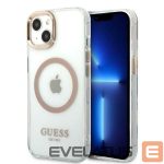 Чехол на заднюю панель Guess  Gold || Transparent 