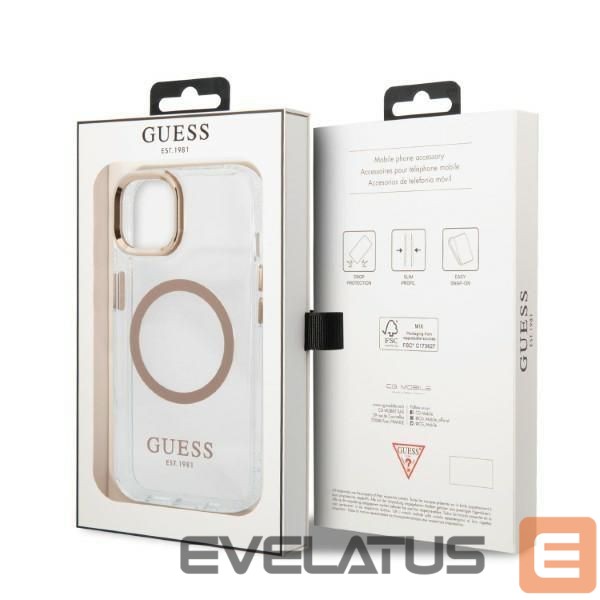 Чехол на заднюю панель Guess Gold || Transparent