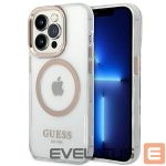 Чехол на заднюю панель Guess  Gold || Transparent 