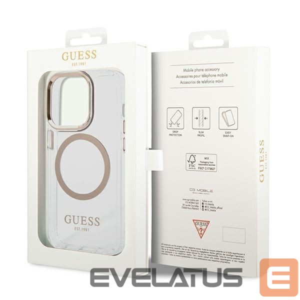 Чехол на заднюю панель Guess Gold || Transparent