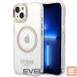 Чехол на заднюю панель Guess  Gold || Transparent 