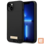 Чехол на заднюю панель Guess  Guess GUHMP14MSBPLK iPhone 14 Plus 6.7" black/black hard case Silicone Logo Plate MagSafe 