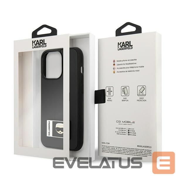 Чехол на заднюю панель Karl Lagerfeld Karl Lagerfeld Ikonik Patch Case for iPhone 13 Pro Max - Black
