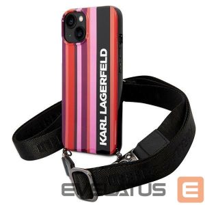 Чехол на заднюю панель Karl Lagerfeld  Karl Lagerfeld KLHCP14SSTSTP iPhone 14 6.1 "hardcase pink / pink Color Stripes Strap 