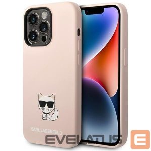 Чехол на заднюю панель Karl Lagerfeld  Karl Lagerfeld KLHCP14XSLCTPI iPhone 14 Pro Max 6.7 "hardcase light pink / light pink Silicone Choupette Body 