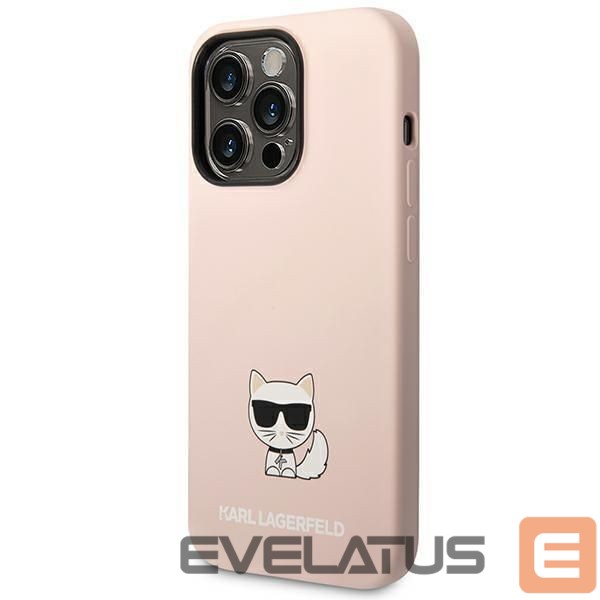 Чехол на заднюю панель Karl Lagerfeld Karl Lagerfeld KLHCP14XSLCTPI iPhone 14 Pro Max 6.7 "hardcase light pink / light pink Silicone Choupette Body