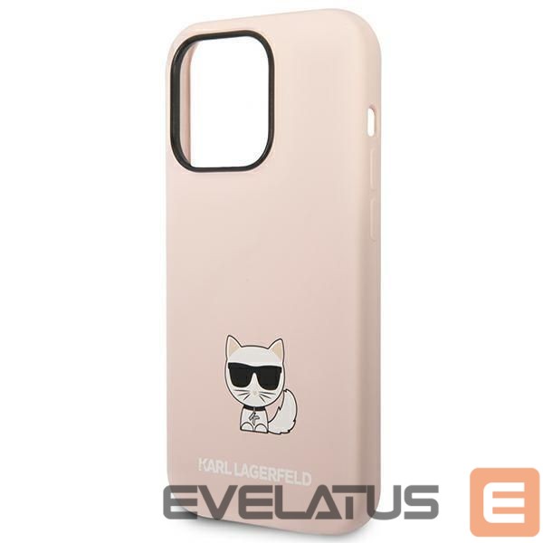 Чехол на заднюю панель Karl Lagerfeld Karl Lagerfeld KLHCP14XSLCTPI iPhone 14 Pro Max 6.7 "hardcase light pink / light pink Silicone Choupette Body