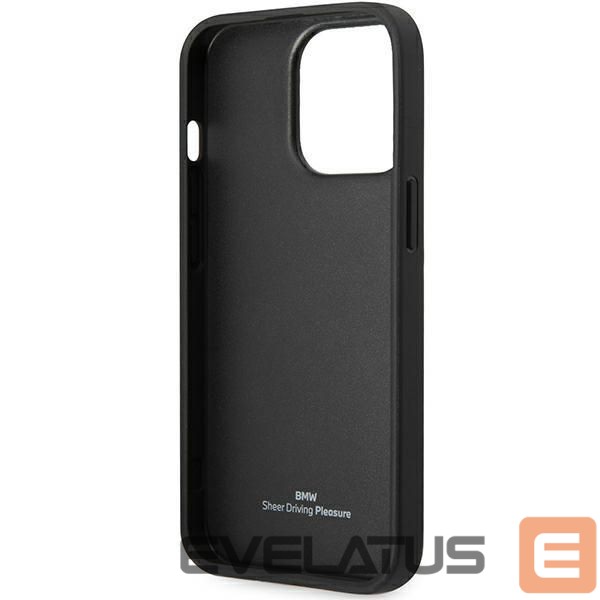 Чехол на заднюю панель BMW Case BMW BMHCP14L22RBDK iPhone 14 Pro 6.1" black/black hardcase Leather Blue Dots
