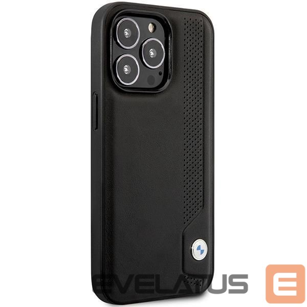 Чехол на заднюю панель BMW Case BMW BMHCP14L22RBDK iPhone 14 Pro 6.1" black/black hardcase Leather Blue Dots