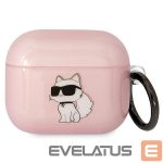 Чехол на заднюю панель Karl Lagerfeld  Karl Lagerfeld KLA3HNCHTCP Airpods 3 cover pink/pink Ikonik Choupette 