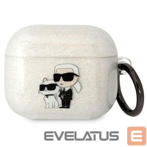 Чехол на заднюю панель Karl Lagerfeld  Karl Lagerfeld KLA3HNKCTGT Airpods 3 cover transparent Gliter Karl&Choupette 