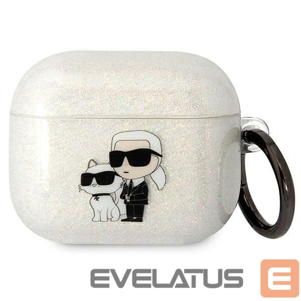 Чехол на заднюю панель Karl Lagerfeld Karl Lagerfeld KLA3HNKCTGT Airpods 3 cover transparent Gliter Karl&Choupette