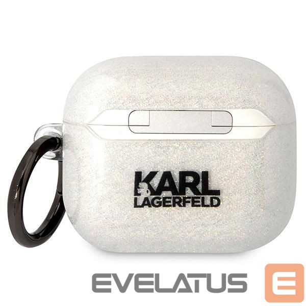 Чехол на заднюю панель Karl Lagerfeld Karl Lagerfeld KLA3HNKCTGT Airpods 3 cover transparent Gliter Karl&Choupette