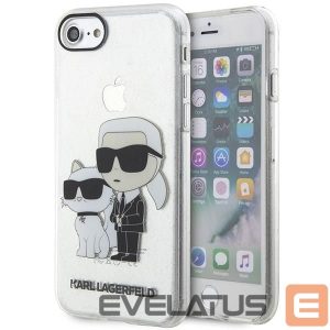 Чехол на заднюю панель Karl Lagerfeld  Karl Lagerfeld KLHCI8HNKCTGT iPhone 7/8/ SE 2020 / SE 2022 transparent hardcase Gliter Karl&Choupette 