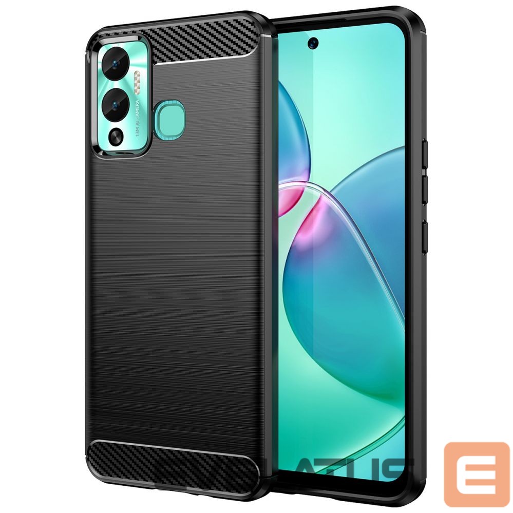 Чехол на заднюю панель Hurtel Carbon Case case for Infinix Hot 12 Play NFC / Hot 12 Play flexible silicone carbon cover black