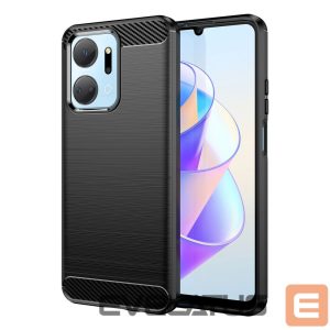 Чехол на заднюю панель Hurtel  Carbon Case case for Honor Play 40 Plus / Honor X7a flexible silicone carbon cover black 