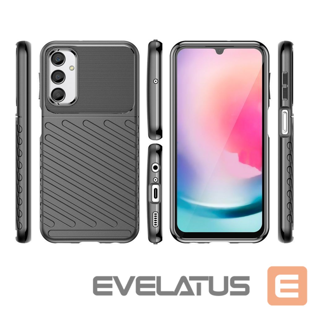 Чехол на заднюю панель Hurtel Thunder Case case for Samsung Galaxy A24 4G silicone armor case black