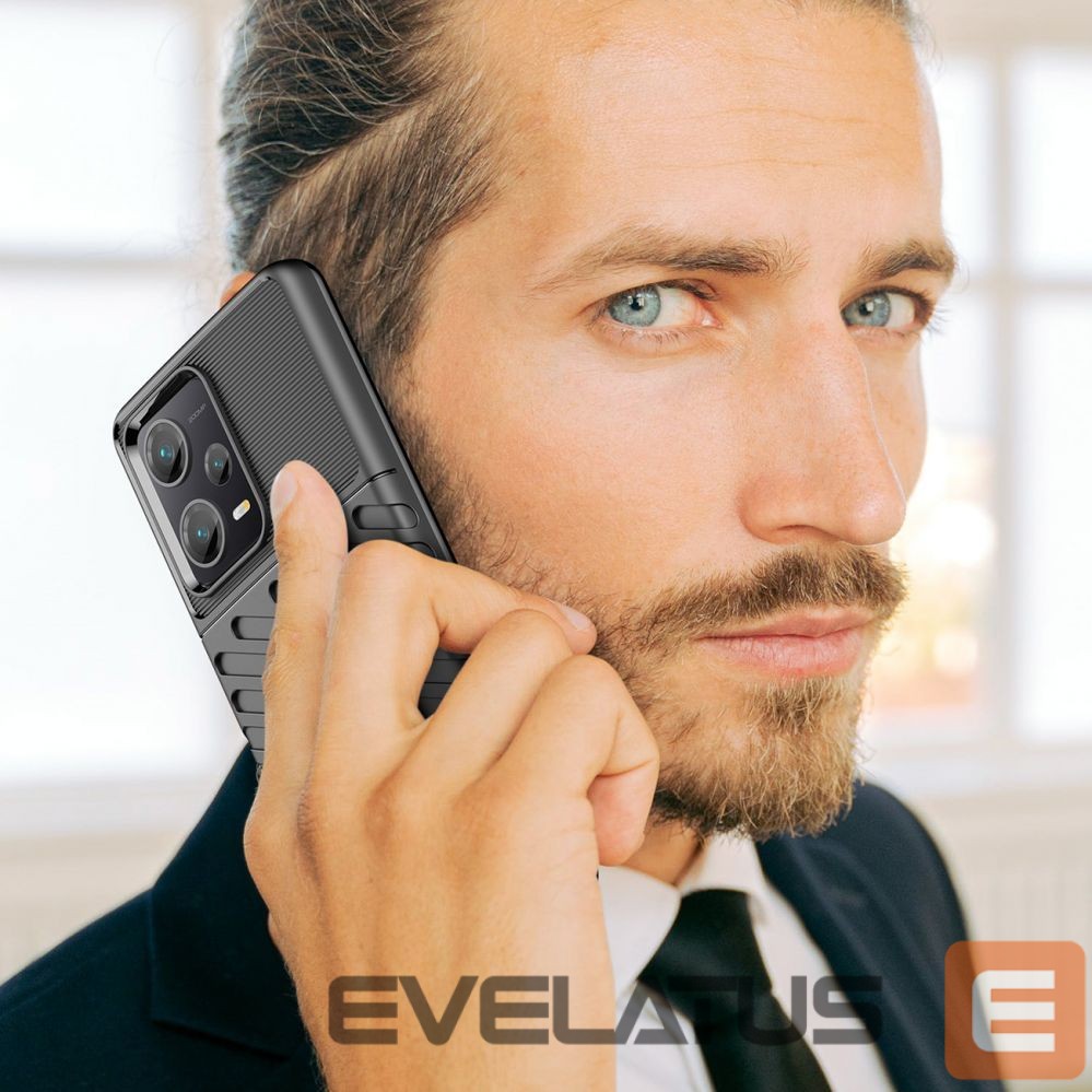 Чехол на заднюю панель Hurtel Thunder Case case for Xiaomi Redmi Note 12 Pro+ silicone armor case black