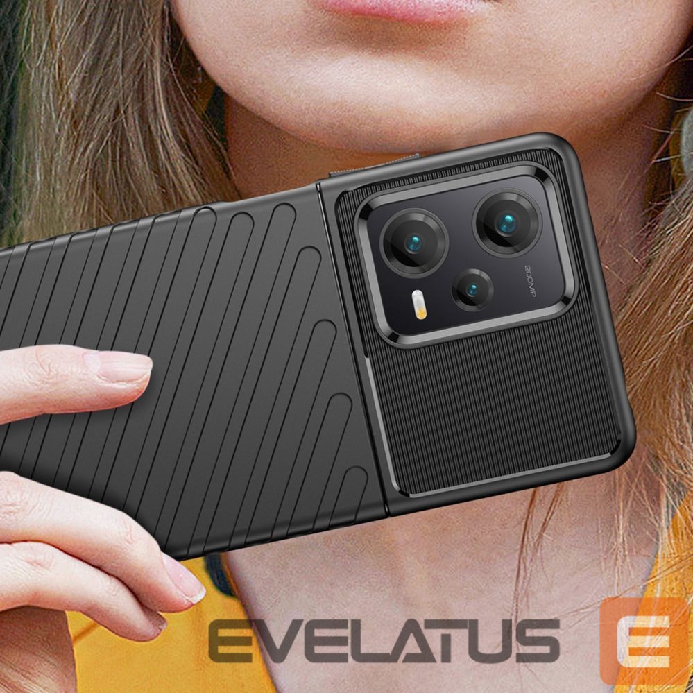 Чехол на заднюю панель Hurtel Thunder Case case for Xiaomi Redmi Note 12 Pro+ silicone armor case black