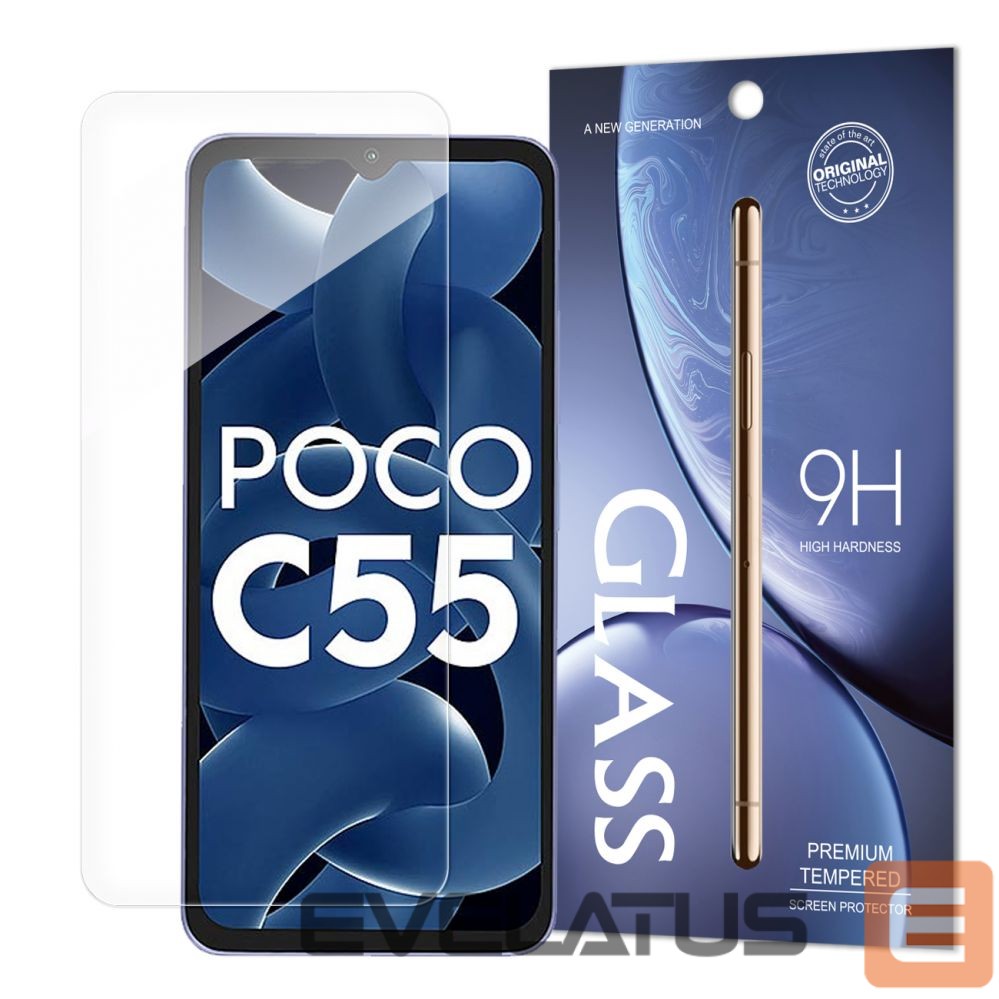 Защитное стекло Hurtel Standard Tempered Glass Envelope tempered glass for Xiaomi Redmi 11A / Poco C55 / Redmi 12C 9H
